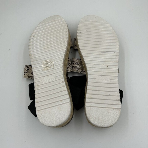 Soho Elite Sandals Womens Size 10 Faux‎ Snake Strappy Espadrille Platform Cork - Picture 9 of 11